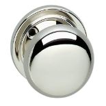 Polished Nickel Mortice Knob Door Handle for Internal and External Doors.  Urfic Set of 2 knobs fo