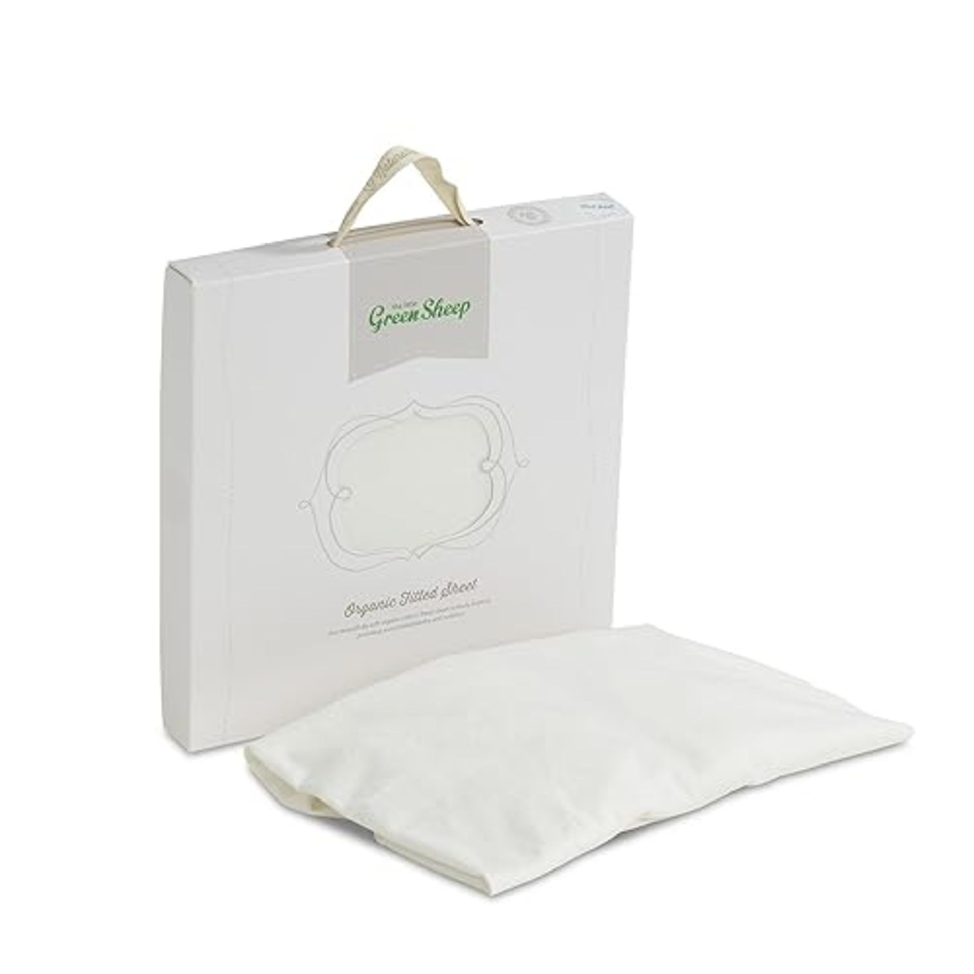 The Little Green Sheep Organic Cotton Cot Bed Fitted Sheet, White - 70 x 140