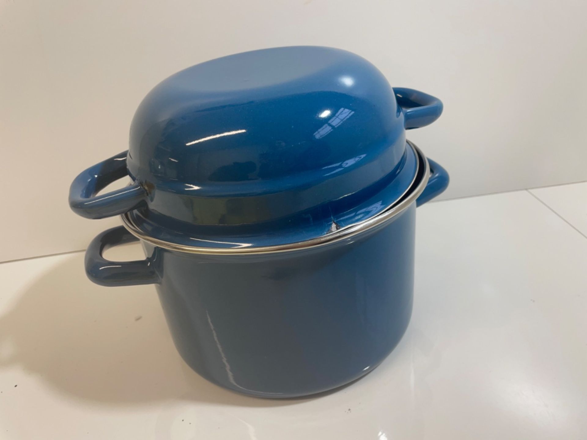 IBILI Mussels Pot, Petrol, 18 cm, Enamelled Steel, Suitable for Induction Hobs - Image 2 of 3