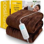 Cosi Home® Luxury Heated Throw - Electric Blanket - Extra Large Heated Blanket, Machine Washable F