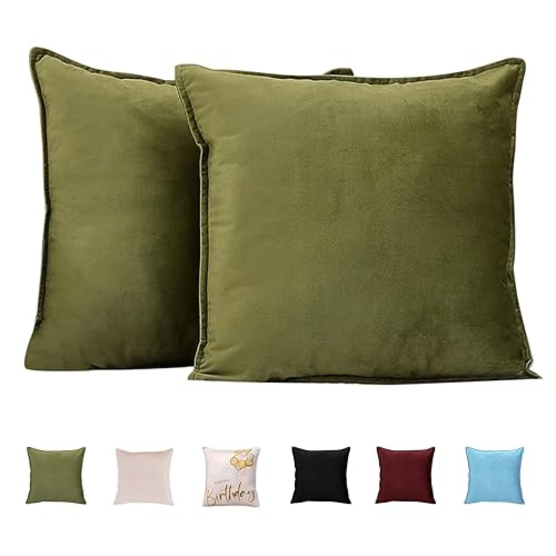 RACE LEAF Velvet Soft Cushion Covers set of 2 Square Decorative Pillow Case 40cm x 40cm Luxurious T