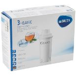 BRITA Classic replacement water filter cartridges, reduce chlorine, limescale and impurities - 3 pa