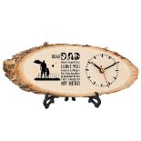 PRSTENLY Christmas Dad Gifts for Birthday, Best Dad Gifts for Men Wooden Clock Gifts for Dad Christ