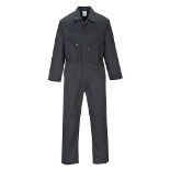 Portwest C813 Men's Liverpool Lightweight Safety Coverall Boiler Suit Overalls Black, Large