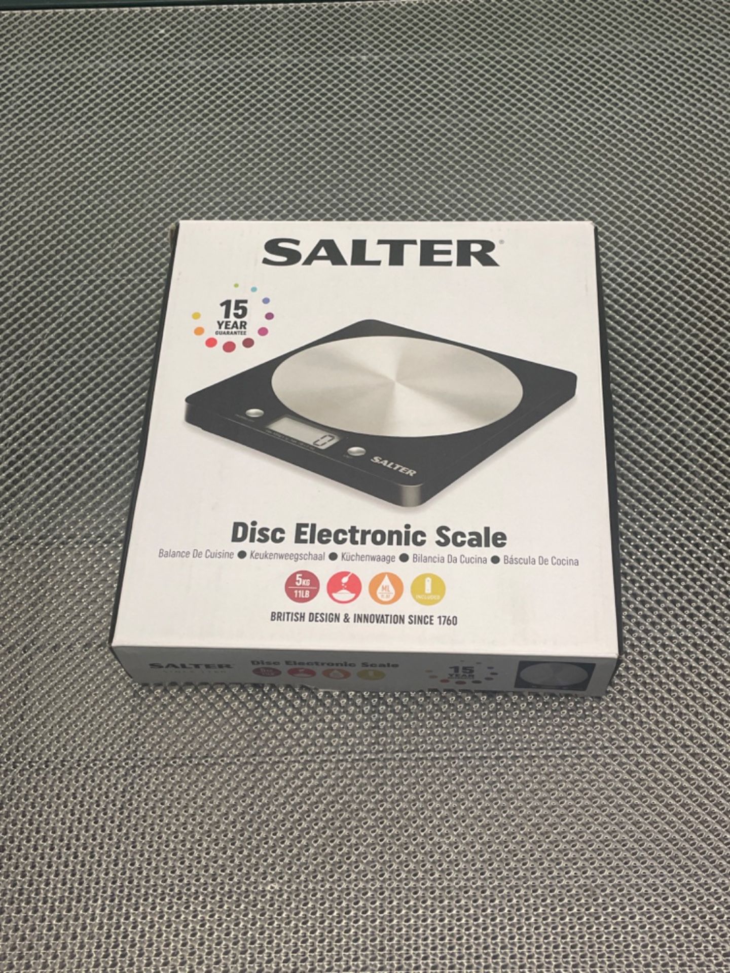 Salter 1036 BKSSDR Electronic Kitchen Scale €“ Digital Baking Scale with 5kg Capacity, Food Weighi - Image 3 of 3