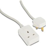 Brennenstuhl Extension Cable for Home and Office (2m Cable for Indoor use, with Rubberized Socket 1