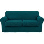 subrtex 2-Seater Sofa Cover with 2 Separate Cushion Covers, Stretch Sofa Slipcover Replacement Furn