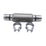 1 set SHLPDFM Flexible Exhaust Pipe 50.7 x 200/318mm Clamp-on Flexi Tube Joint Stainless Steel Flex