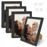 4 Pack White 6x4 Photo Frame with Mount, White Picture Frames 6x4 for Tabletop Display and Wall Dec
