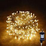 Gresonic100/200/300/400LED Fairy Lights,8 Modes Timer String Lights for Bedroom Plug in,Warm White 
