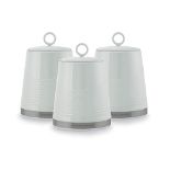Morphy Richards 976007 Dune Kitchen Storage, Tea Coffee Sugar Set of 3 Canisters, Sage Green, 1