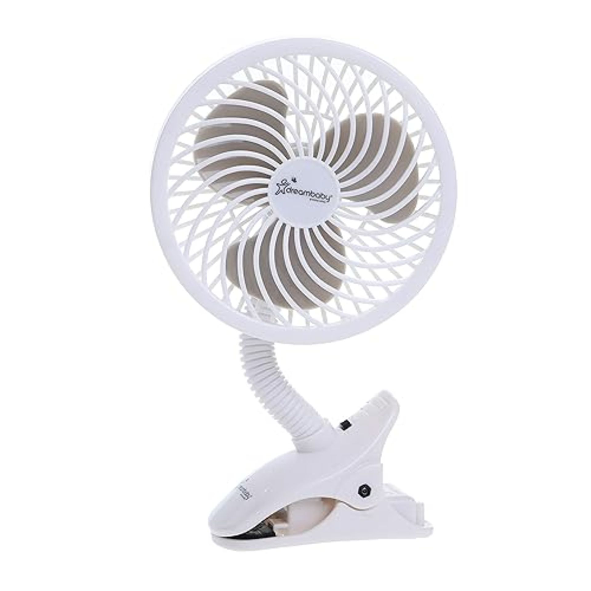 Dreambaby Caged Deluxe EZY-Fit Clip On Fan, White
