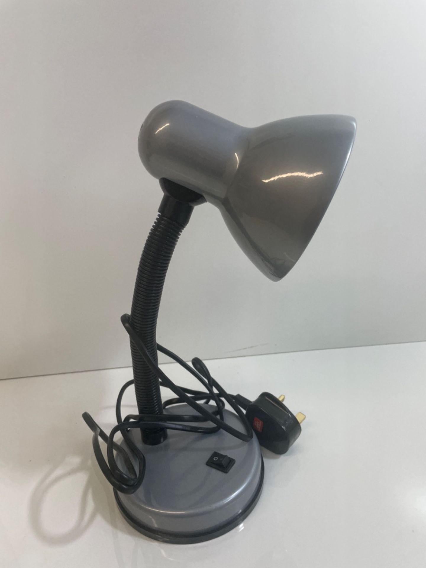 Status Palma Desk Lamp | Flexible Desk Light | Silver Desk Lamp | Study, Office, Bedroom | SBDL2028 - Image 3 of 3