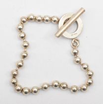 Gucci, a silver ball link bracelet, 20.5cm, 16gm.