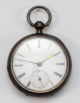 Dominion Watch Co., a silver open face key wind pocket watch, Birmingham 1884, signed and numbered