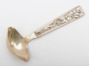 A Danish silver sauce ladle, marks of W & S Sorensen and Johannes Siggaard, Copenhagen 1930, with