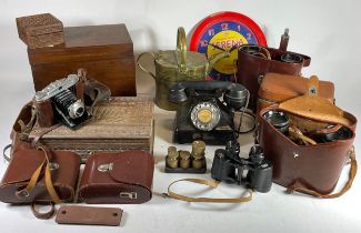 Three pairs of Carl Zeiss cased binoculars, together with one other pair, a 20th century black