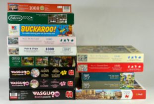 Large collection of 20th century and later boxed jigsaw puzzles.