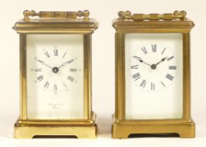 Two 20th century brass cased carriage clocks, each 14cm high (2)