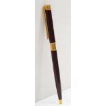 Mont Blanc Noblesse, a burgundy ball point pen, worn plating, no cartridge