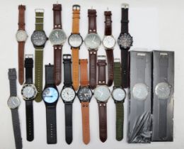 A group of fashion watches to include a Naviforce quartz watch, NF9044M, 50mm, an Eaglemoss