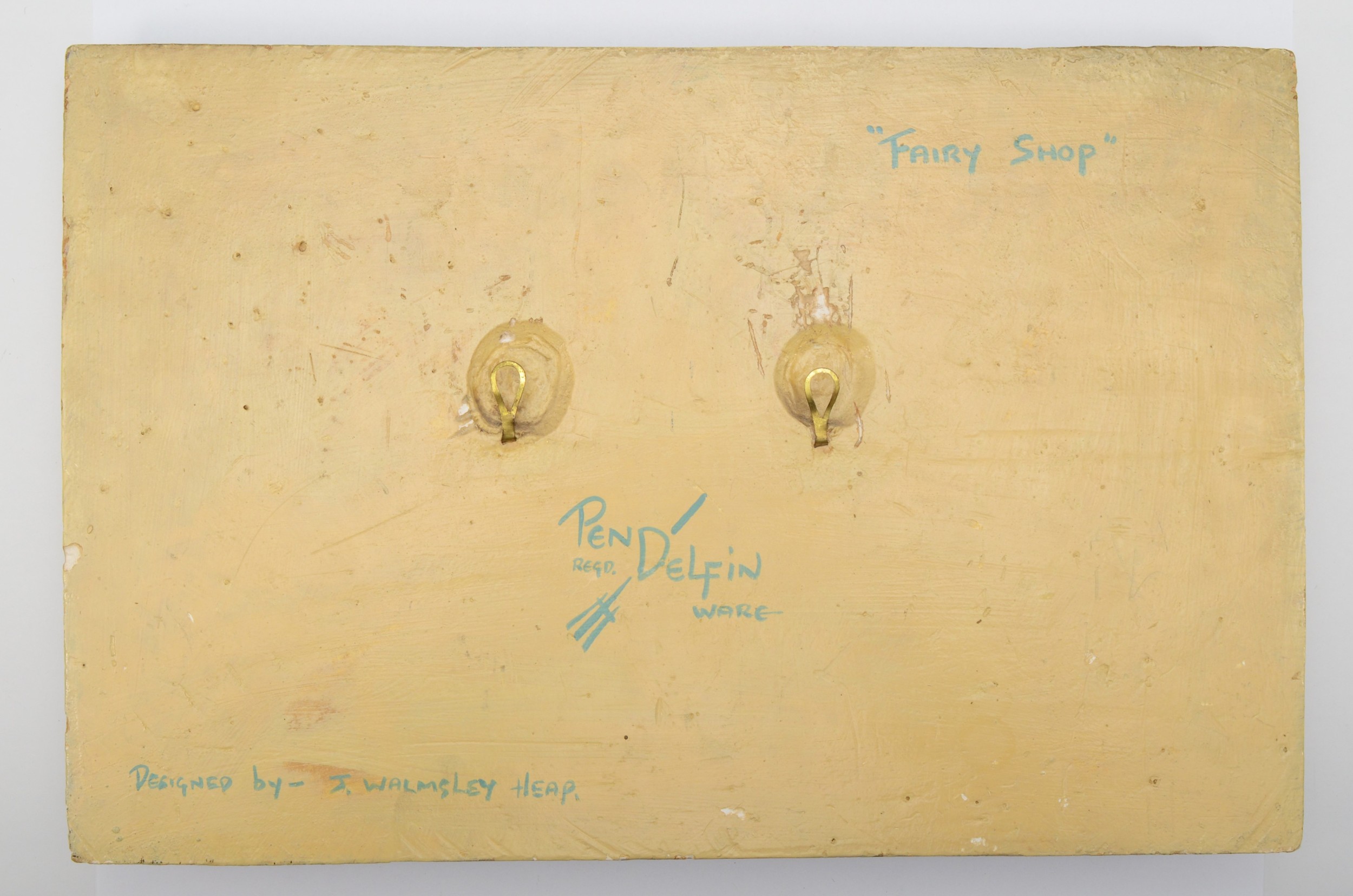 Pendelfin; a 'Fairy Shop' plaque designed by J. Walmsley Heap, 27x40cm - Image 2 of 2