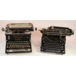 Two early 20th century portable typewriters comprising of an Imperial and Underwood models (2)