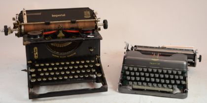 An early 20th Century Imperial typewriter, together with a later example (2)