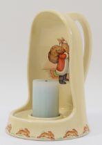 Royal Doulton Bunnykins; a candleholder designed by Barbara Vernon, with the Santa Claus and
