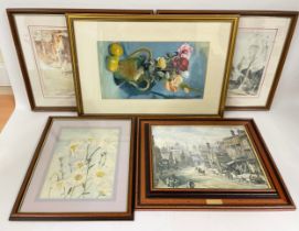 William Russell Flint (1880-1969), two coloured framed prints, together with various other