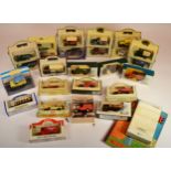 A collection of over fifty boxed diecast model vehicles, makers to include Lledo 'Days Gone' and