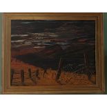 Donald B. A. Palmer (20th century), Thames at Tilbury Fort, oil on board, label verso, framed,