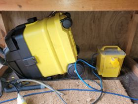 A 110V Karcher NT351 eco wet and dry vacuum cleaner, with power bank.