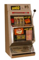Aristocrat Elite Bingo one arm electromechanical three reel slot machine, serial number HT 477,