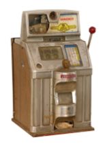 Governor Tic Tac Toe by O. D. Jennings and Co., a one arm electromechanical three reel slot machine,