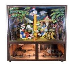 Disney Fairground Scene Display, by Pytram Ltd of New Malden, Surrey, c.1936/38, a laminated