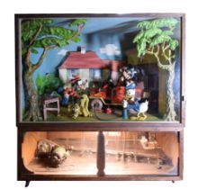 Disney Car Scene Display, by Pytram Ltd of New Malden, Surrey, c.1936/38, a laminated cellulose