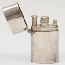 A rare George III silver travelling inkwell and penner etui, by John Bettridge, Birmingham 1791,