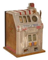 8 Star Bell by Pace Manufacturing Co., a three reel mechanical slot machine, c.1948, 6d play, serial