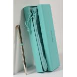 Tiffany, a 925 silver T-clip ballpoint pen, pouch and box