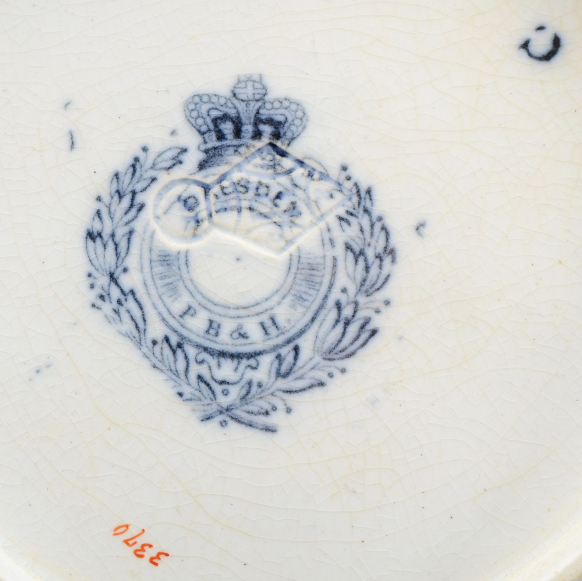 A 19th century Pinder, Bourne & Hope 'Dresden' pattern glazed earthenware pattern part dinner set - Image 4 of 5