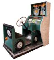 A Mutoscope Drivemobile, M1 Road Test, overwritten Mills Novelty Co., c.1955/60, a painted wood