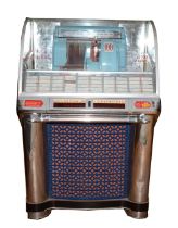 c.1953 Seeburg HF100G jukebox, with pale blue deck, playing 50 x 45's, to play 100 selections,