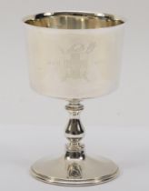 A silver goblet, by Barker Ellis Silver Co., Birmingham 1970, 11cm, 148gm.