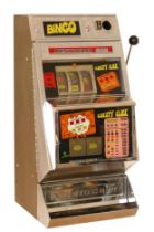 Aristocrat Elite Bingo one arm electromechanical three reel slot machine, serial number HT 409,