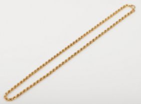 A 9ct gold rope twist chain, 41cm, 3.6gm.