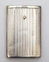 A German 935 silver sliding match case, by O.R.G.M, with engine turned decoration, 6 x 4cm