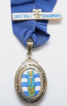 Masonic interest, a cased silver and enamel Masonic jewel, Birmingham 1957, inscribed The