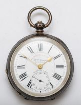 J. G. Graves, of Sheffield, a silver cased open faced key wind Westville Lever pocket watch, Swiss