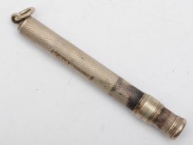 A George V silver propelling pencil, By Sampson Mordan & Co, London 1916, 8cm, 13gm.